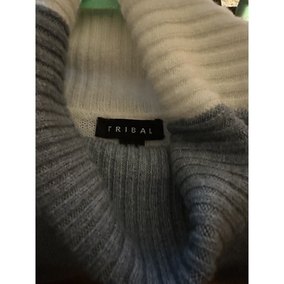 Tribal Color Block Turtleneck Oversized Sweater Size XS - Picture 8 of 8